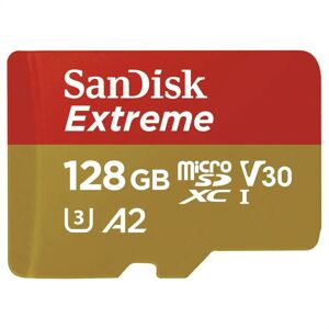 SANDISK SDSQXAA-128G-GN6AA EXTREME MICROSDXC 128 GB PRE AKCNE KAMERY + SD ADAPTER 170MB/S 80MB/S, A2