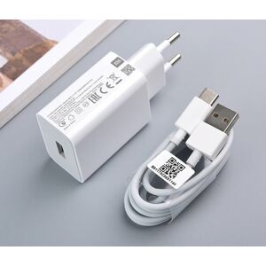 Xiaomi MDY-11-EP USB 22,5W Cestovní Nabíječka + USB-C Datový Kabel White (Bulk)