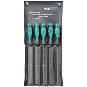 Sada pilníkov Whirlpower® 154-5005, 5 dielna, 200 mm, plochý, okrúhly, štvorhranný, rovný, polkruhový