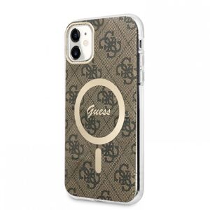 Guess IML 4G MagSafe Zadní Kryt pro iPhone 11 Brown
