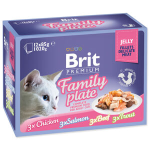 BRIT PREMIUM CAT KAPSICKY DELICATE FILLETS IN JELLY FAMILY PLATE 1020G (293-111245)