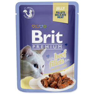 BRIT PREMIUM CAT KAPSICKA DELICATE FILLETS IN JELLY WITH BEEF 85G (293-111241)