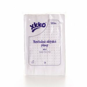XKKO Classic bavlnené plienky 70x70 biele - 10ks