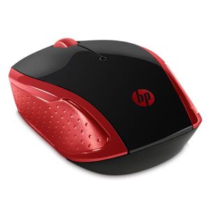 Myš bezdrôtová, HP 200 Red, červená, optická, 1000DPI
