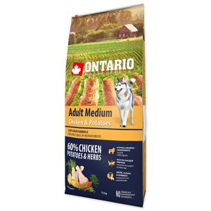 ONTARIO DOG ADULT MEDIUM CHICKEN AND POTATOES AND HERBS (12KG)