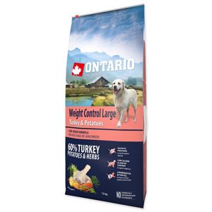 ONTARIO DOG LARGE WEIGHT CONTROL TURKEY AND POTATOES AND HERBS (12KG)