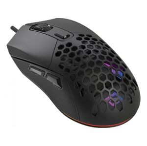 Sandberg FlexCover 6D Gamer Mouse, herní myš, 12800dpi, LED podsvícení, černá