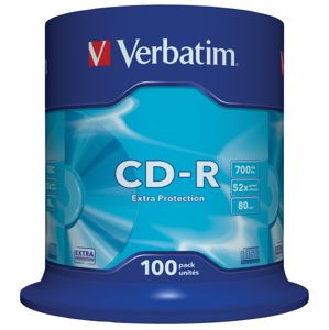 CD-R Verbatim DL 700MB (80min) 52x Extra Protection 100-cake