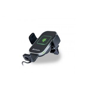 Verbatim FWC-02, rychlonabíjecí Qi bezdrátový držák do auta s automatickou fixací telefonu, černá